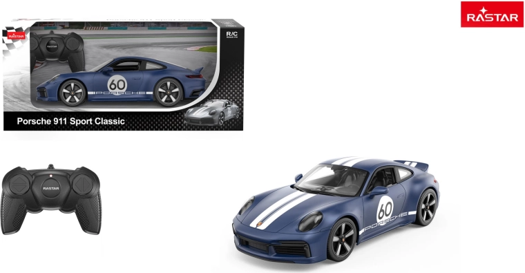 Rastar diaľkovo ovládané auto Porsche 911 Sport Classic 1:16 modré