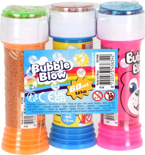Bublifuk 60 ml – mix farieb, sada 3 ks