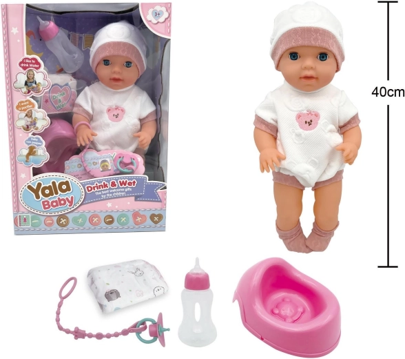 Cikajúce bábätko s príslušenstvom 40 cm