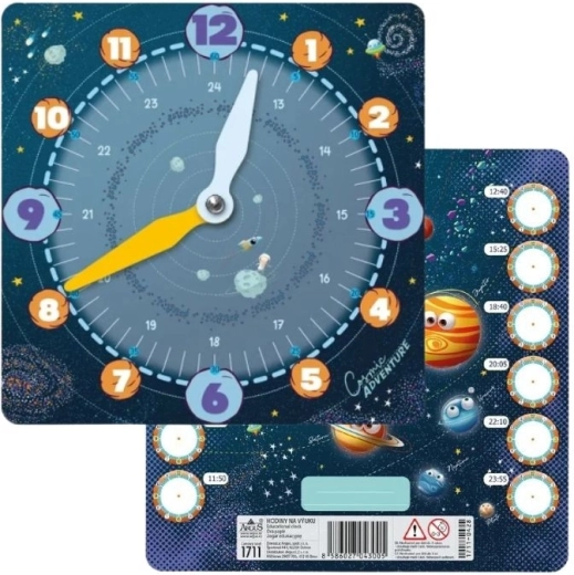 Papierové výučbové hodiny Cosmic Adventure