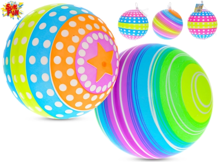 Sun Fun dúhová plastová lopta 22 cm