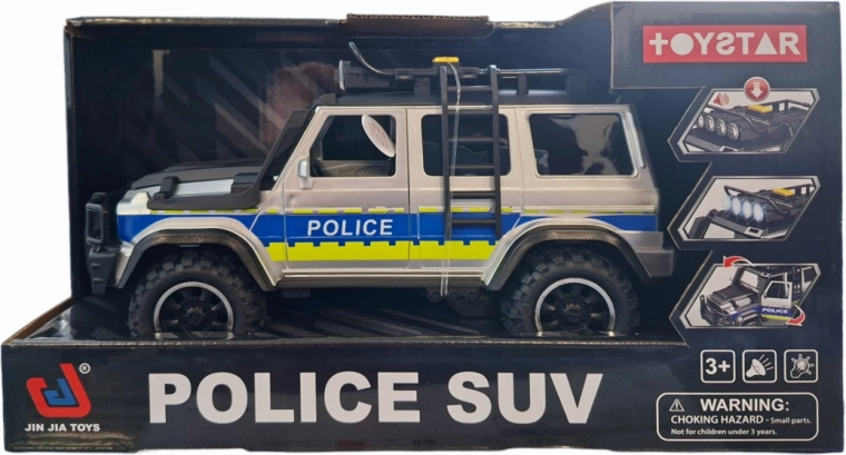 Policajné terénne auto so svetlom a zvukom