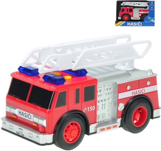 Hasičské auto so svetlom a zvukom 18 cm - 1 kus