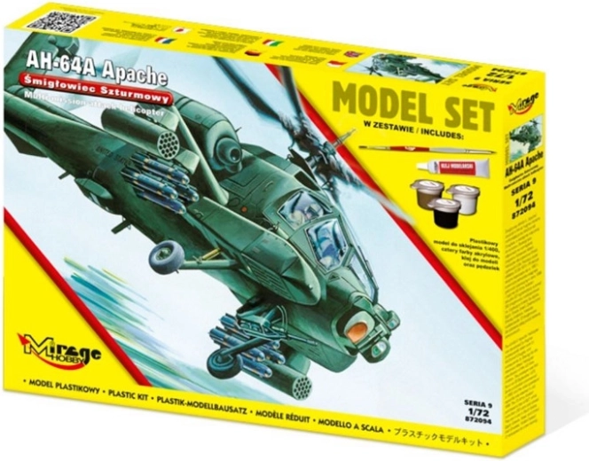 Plastový model vrtuľníka AH-64A Apache