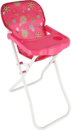 Vysoká stolička pre bábiky s táckou, skladacia