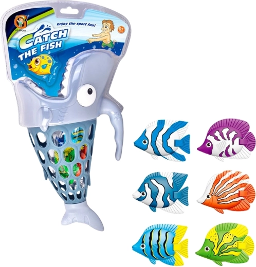 Žralok – lovenie rybičiek, sada 6 ks