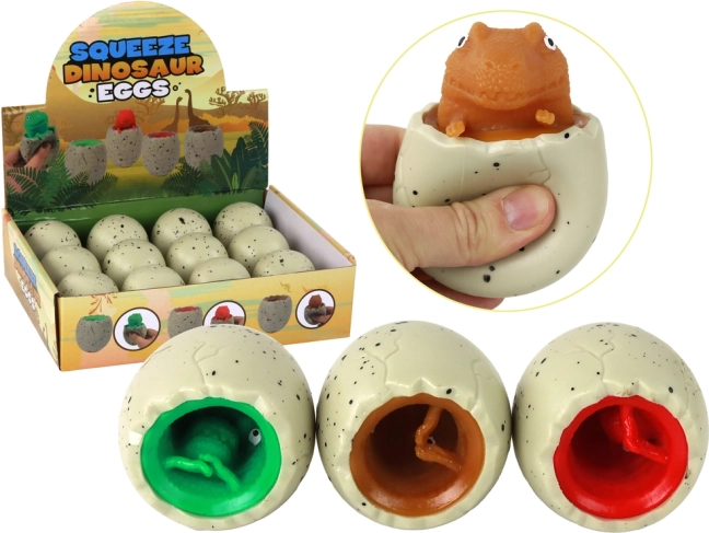 Antistresová hračka dinosaurus v vajíčku Squishy
