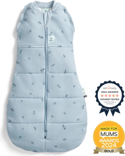 Ergopouch zavinovačka a spací vak 2v1 cocoon dragonflies 2,5 tog (3–6 mesiacov, 6–8 kg)