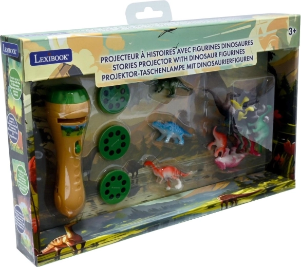 Lexibook baterka s projektorom príbehov a figúrkami dinosaurov