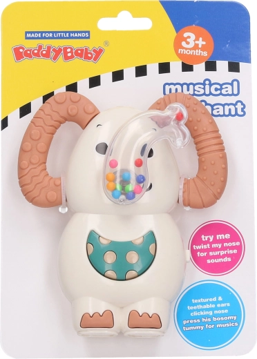 Hrkálka slon so svetlami a zvukmi 12 cm