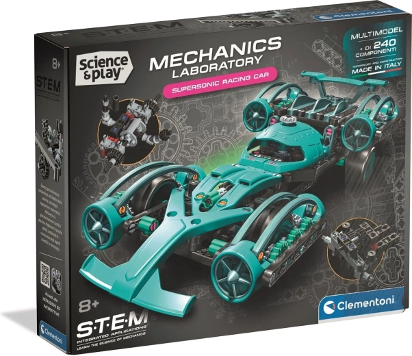 Clementoni Science&Play mechanické laboratórium: nadzvukové pretekárske auto