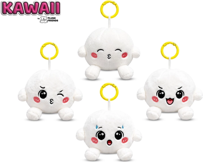 Plyšový prívesok na kľúče Bao knedlíček Plush Friends Kawaii 8 cm - 1 kus