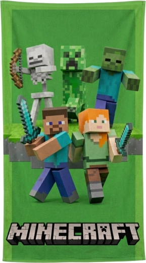 Detská rýchloschnúca osuška Minecraft Green Attack 70 × 140 cm