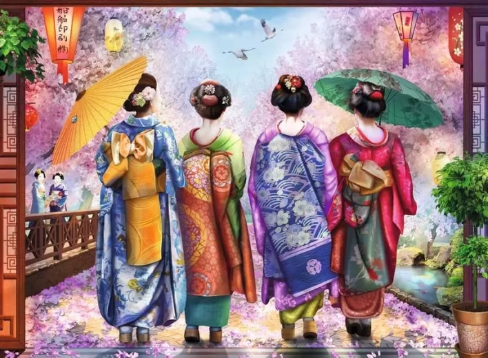 Puzzle RAVENSBURGER Medzi rozkvitnutými stromami 500 dielikov