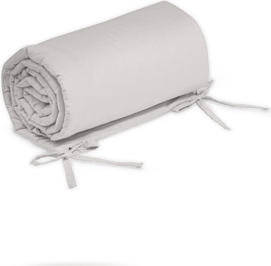 Mantinel do postieľky Petite&Mars Tilly Max svetlosivý 360 cm