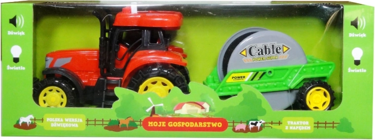 Traktor s prívesom a poľským zvukovým modulom – Moje Gospodarstwo