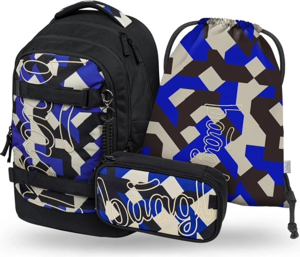Školský set BAAGL Skate Max Variety – batoh, peračník a vrecko GRS