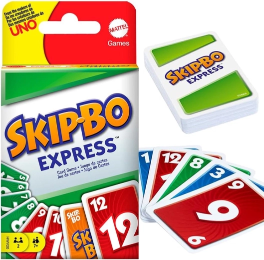 Mattel Skip-Bo Express – rýchla strategická kartová hra