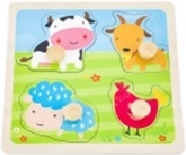 Babu drevené puzzle farma pre deti