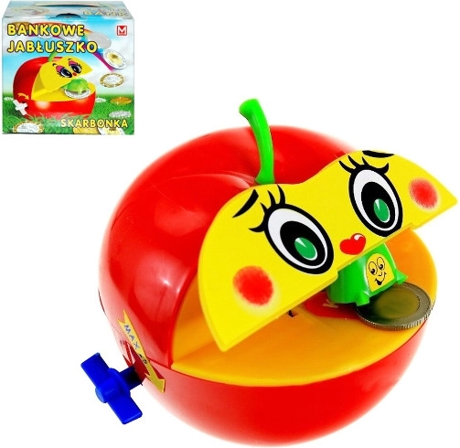 Pokladnička jablčko s automatickým vkladaním mincí