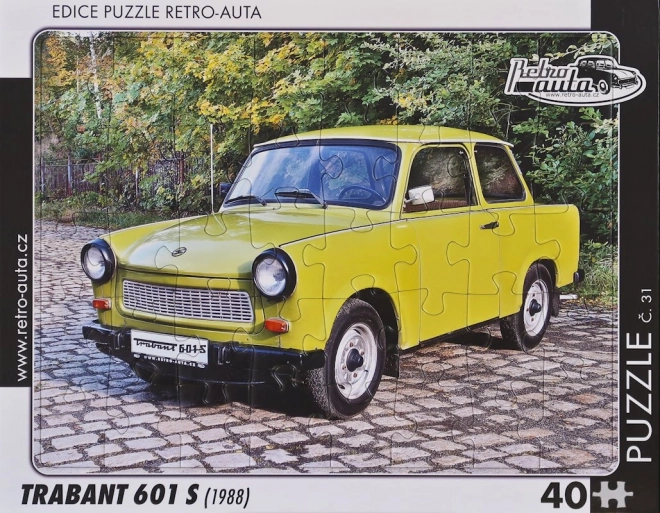 Retro autá puzzle Trabant 601 S 40 dielov