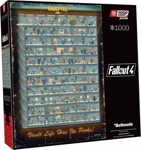 Puzzle Good Loot Fallout: perk poster – 1000 dielikov