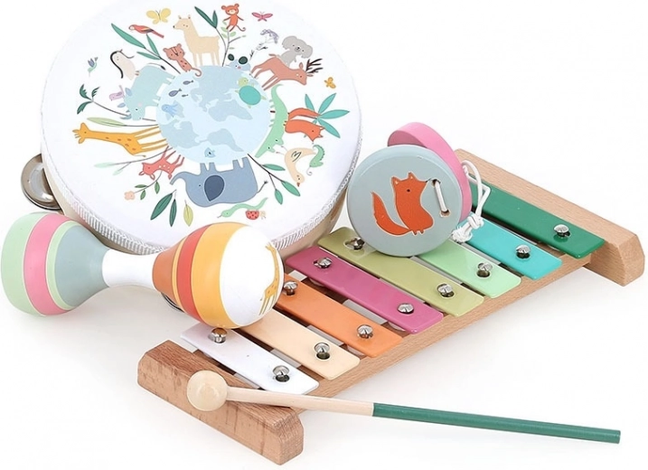 Vilac drevená hudobná sada zvieratá sveta od Sarah Betz
