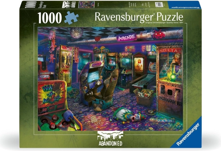 Ravensburger puzzle Abandoned: zabudnutá herňa 1000 dielikov
