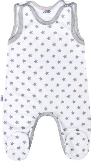 Dojčenské dupačky New Baby Classic II sivé s hviezdičkami 86 (12–18 m)