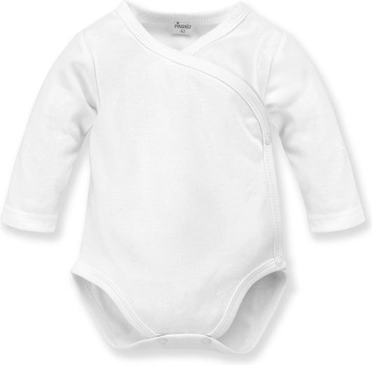 Pinokio zavinovacie body s dlhým rukávom Lovely Day biele