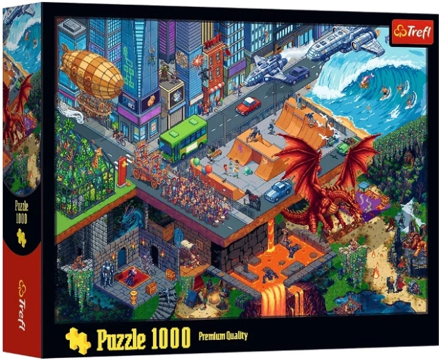 Puzzle 1000 dielikov pixelové mesto