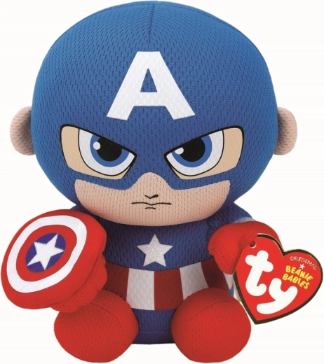Ty Marvel Captain America plyšová figúrka 15 cm - 1 kus