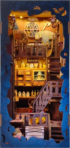 3D skladačka zarážka na knihy – magická knižnica