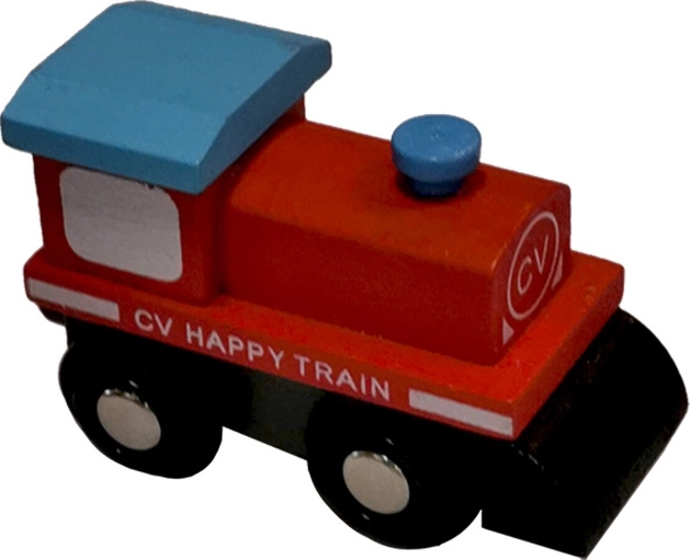 Babu vláčiky – červená drevená mašinka