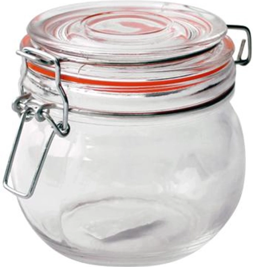 Sklenená dóza s patentným uzáverom 450 ml