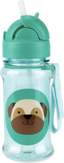 Skip Hop Zoo tritánová fľaša so slamkou 355 ml Mopsík