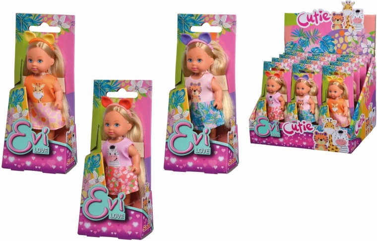 Bábika Evi Love Cutie so zvieracou čelenkou - 1 kus