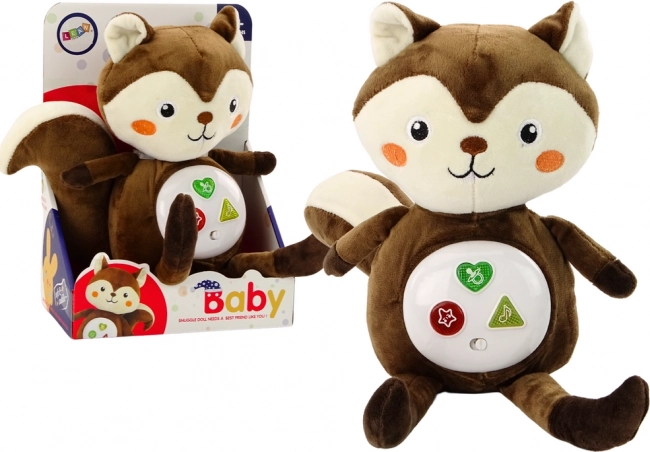 Plyšová veverička Interaktívne vzdelávacie spanie Cozy Melodies