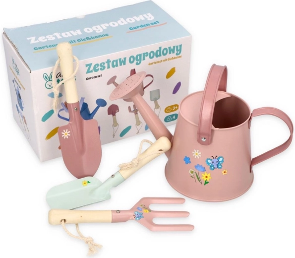 Ružová sada záhradného náradia Adam Toys - 1 kus
