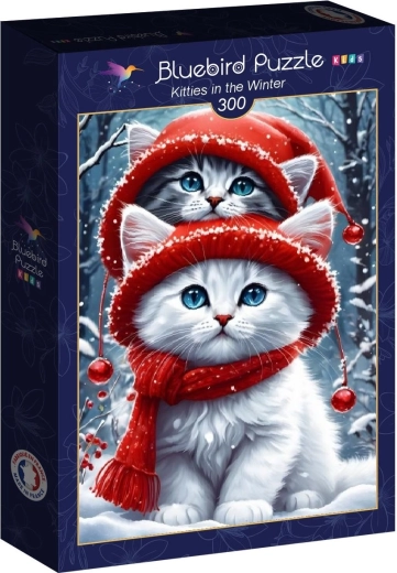 Puzzle Bluebird mačiatka v zime 300 dielikov