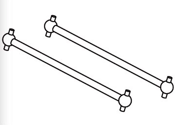Zadný hnací hriadeľ 76 mm pre Voltage, Major a Infect – 2 kusy