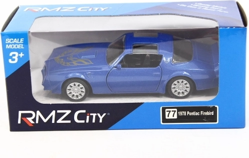 Kovový model Pontiac Firebird 1978 modrý