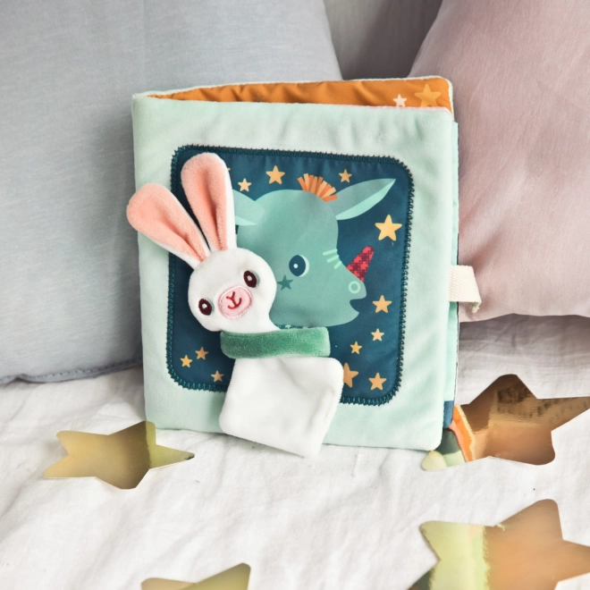 Textilná knižka s aktivitami Lilliputiens dráčik Joe a jeho mojkáčik