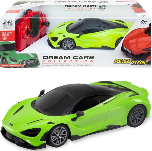 Reel Toys McLaren 765LT RC auto na diaľkové ovládanie 1:24 zelené 17 cm - 1 kus
