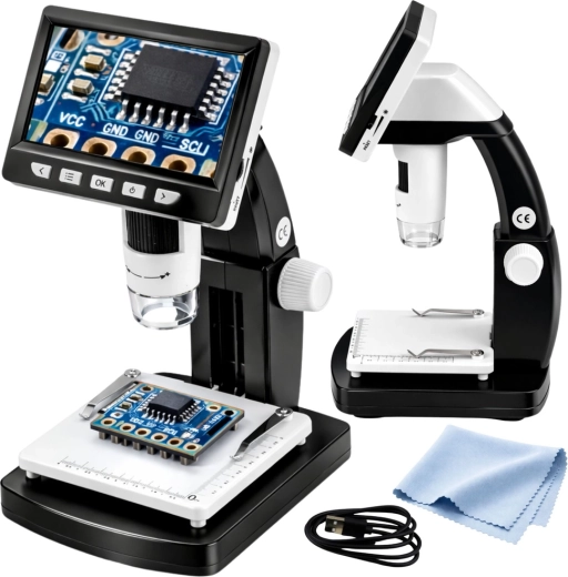 Digitálny LCD mikroskop 4,3" s LED osvetlením a zväčšením až 1000×