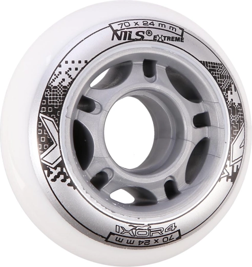 Kolieska na inline korčule NILS EXTREME PU 70 × 24 biele (4 ks)