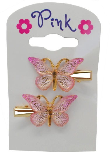 Sada 2 sponiek do vlasov Motýľ