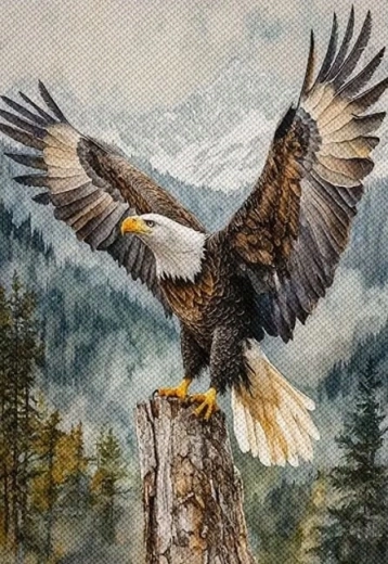 Norimpex diamantové maľovanie orol s rozprestretými krídlami 30 × 40 cm