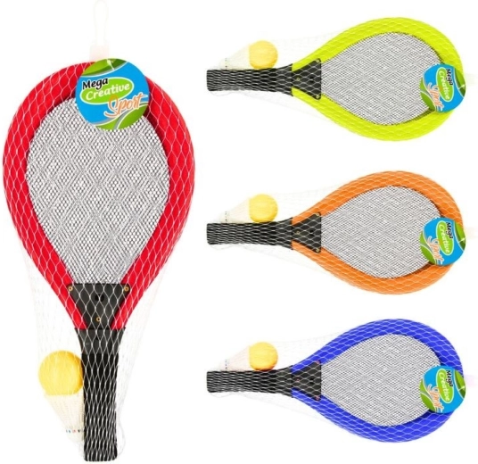Detská sada plážových rakiet s mätkým loptičkom a košíčkom