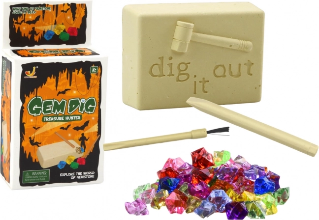 Mini archeologická sada Nástroje na vykopávanie kryštálov